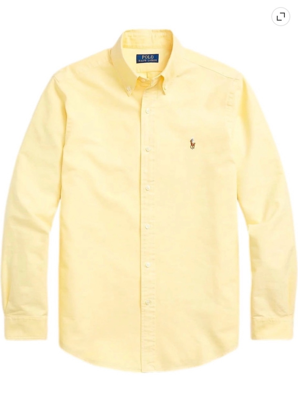 Polo by Ralph Lauren Pale Yellow Button-Down Oxford Shirt